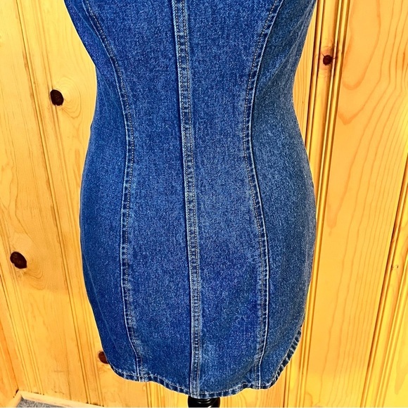 Grlfrnd Colette Denim Sleeveless Mini Dress Sz-XS - Picture 8 of 10